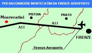 Mappa Autostradale Firenze Aeroporto - Montecatini