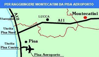 Mappa Autostradale Pisa Aeroporto - Montecatini