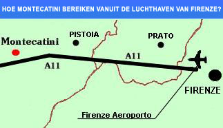 Mappa Autostradale Firenze Aeroporto - Montecatini